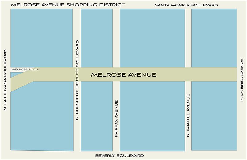 Melrose Avenue Map