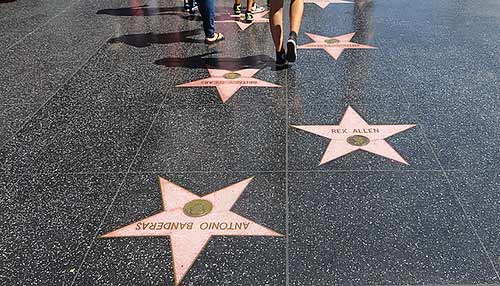Sidewalk of Hollywood Walk of Fame